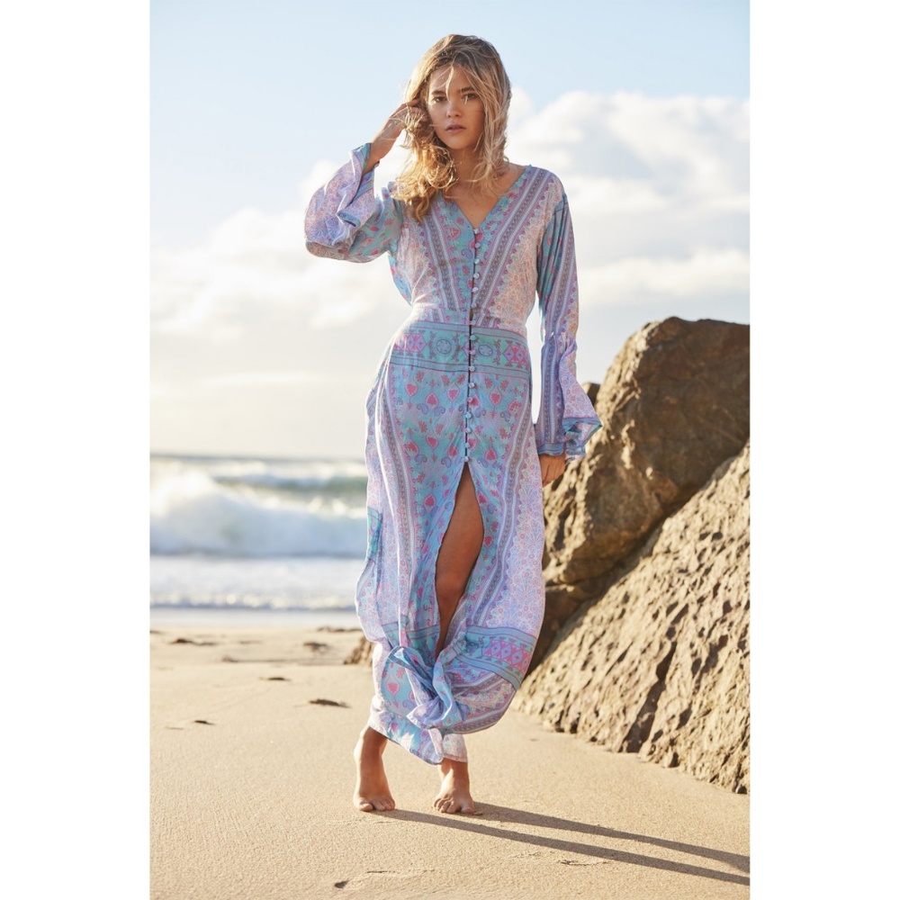 NWT Gypsy Mermaid Bora Bora Button Maxi Dress